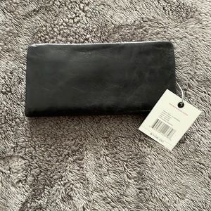 Hobo Black Top Grain Leather Wallet